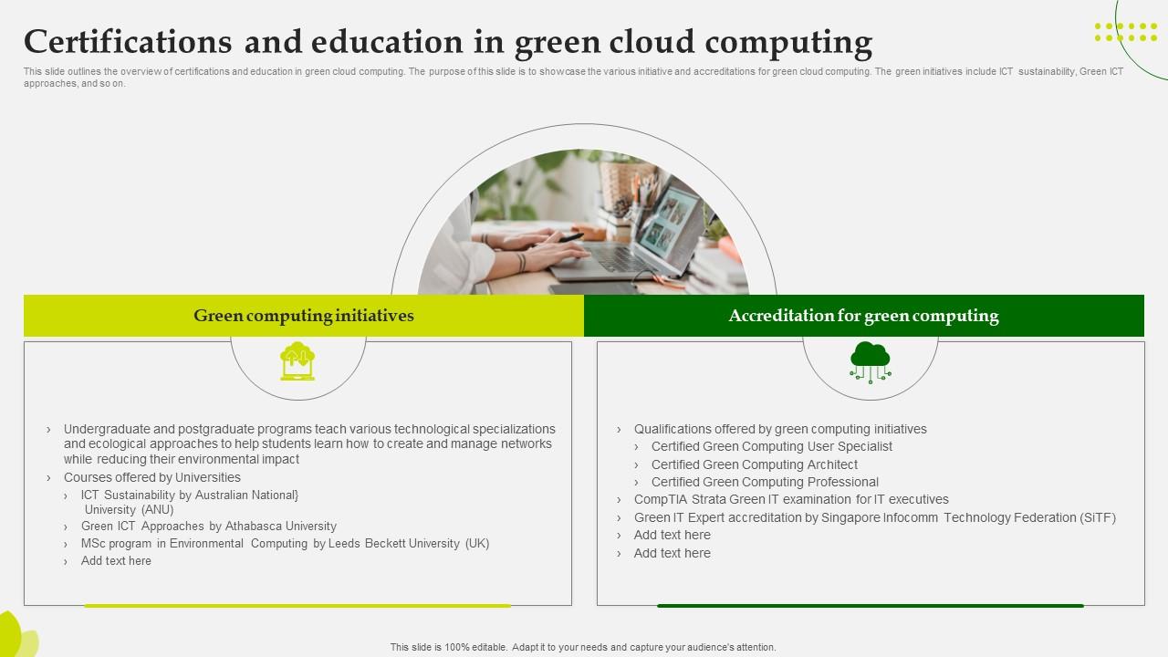 Green Computing Certifications And Education In Green Cloud Computing