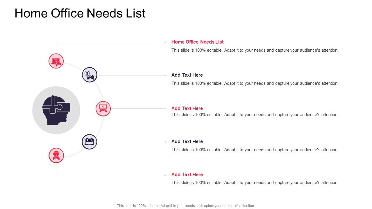 Home Office Needs List In Powerpoint And Google Slides Cpb
