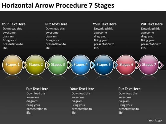 horizontal_arrow_procedure_7_stages_process_flow_chart_for_manufacturing_powerpoint_slides_1.jpg