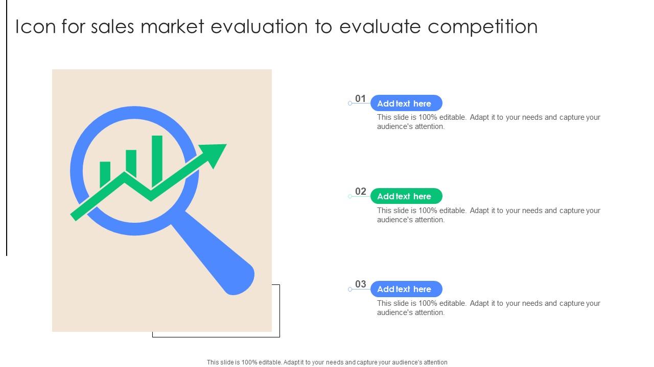 Icon For Sales Market Evaluation To Evaluate Competition Diagrams Pdf