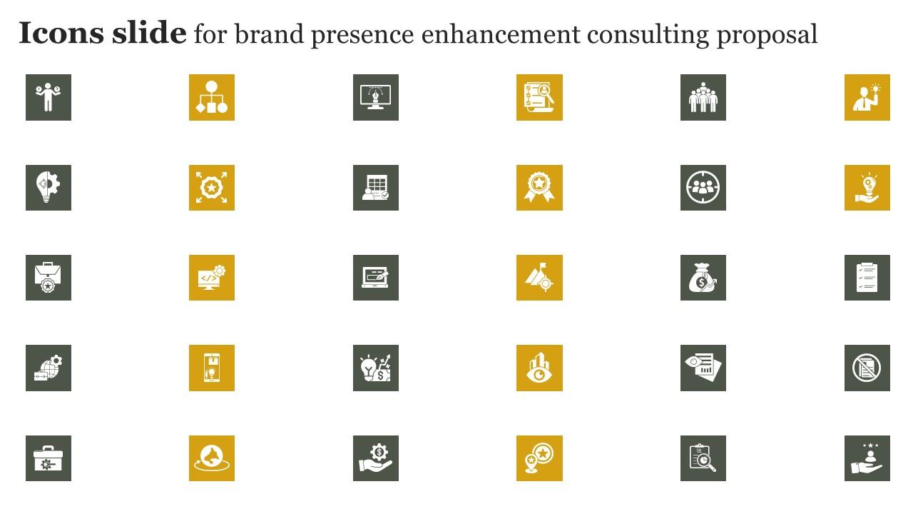 Icons Slide For Brand Presence Enhancement Consulting Proposal Introduction Pdf