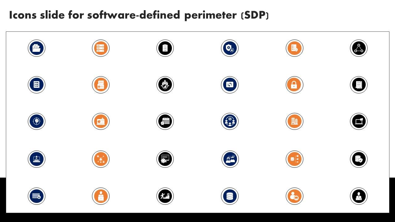 Icons Slide For Software Defined Perimeter SDP