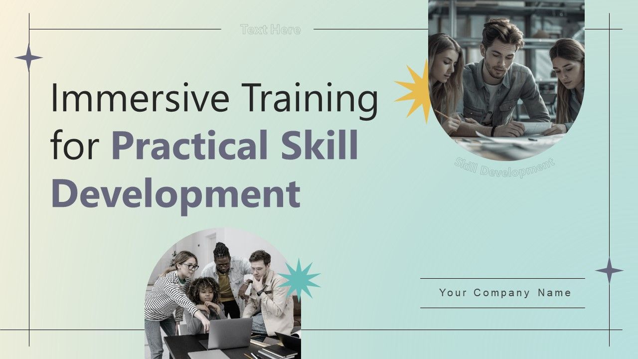 Immersive Training For Practical Skill Development DTE CD V