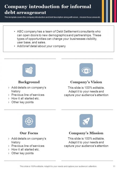 Informal Debt Arrangement Example Document Report Doc Pdf Ppt