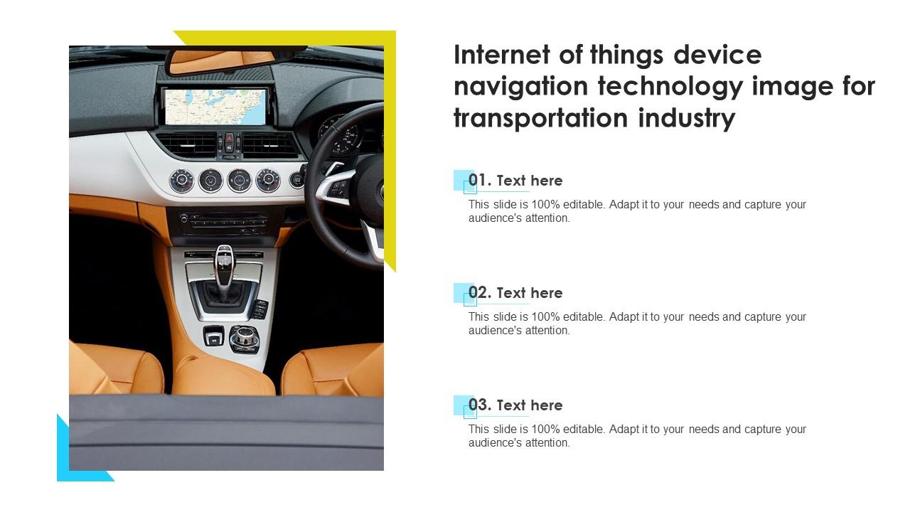 Internet Of Things Device Navigation Technology Image For Transportation Industry Clipart Pdf
