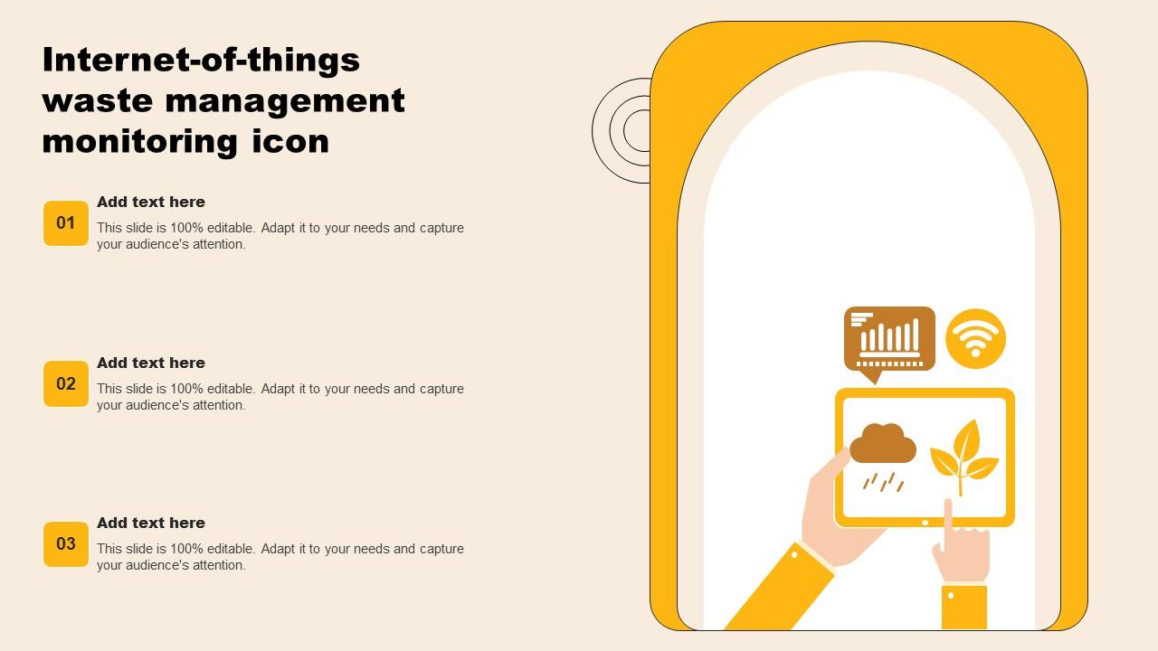 Internet Of Things Waste Management Monitoring Icon Graphics Pdf