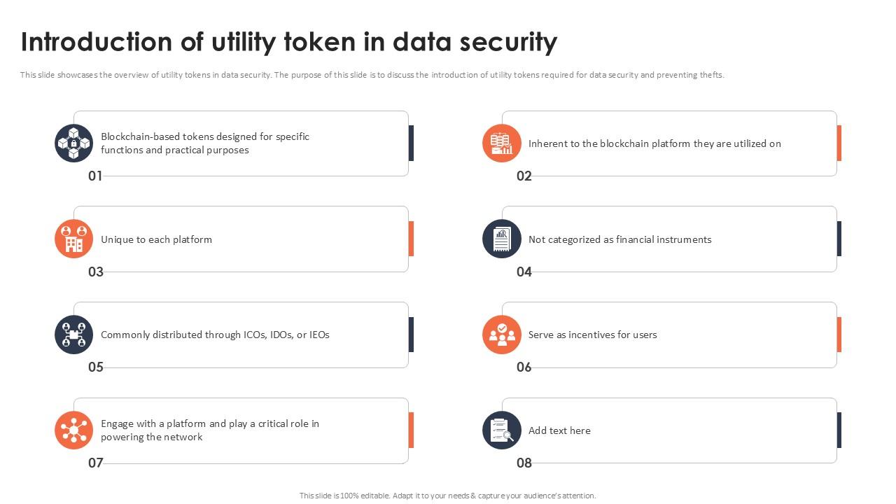 Introduction Of Utility Token In Data Security Securing Your Data Ppt Presentation