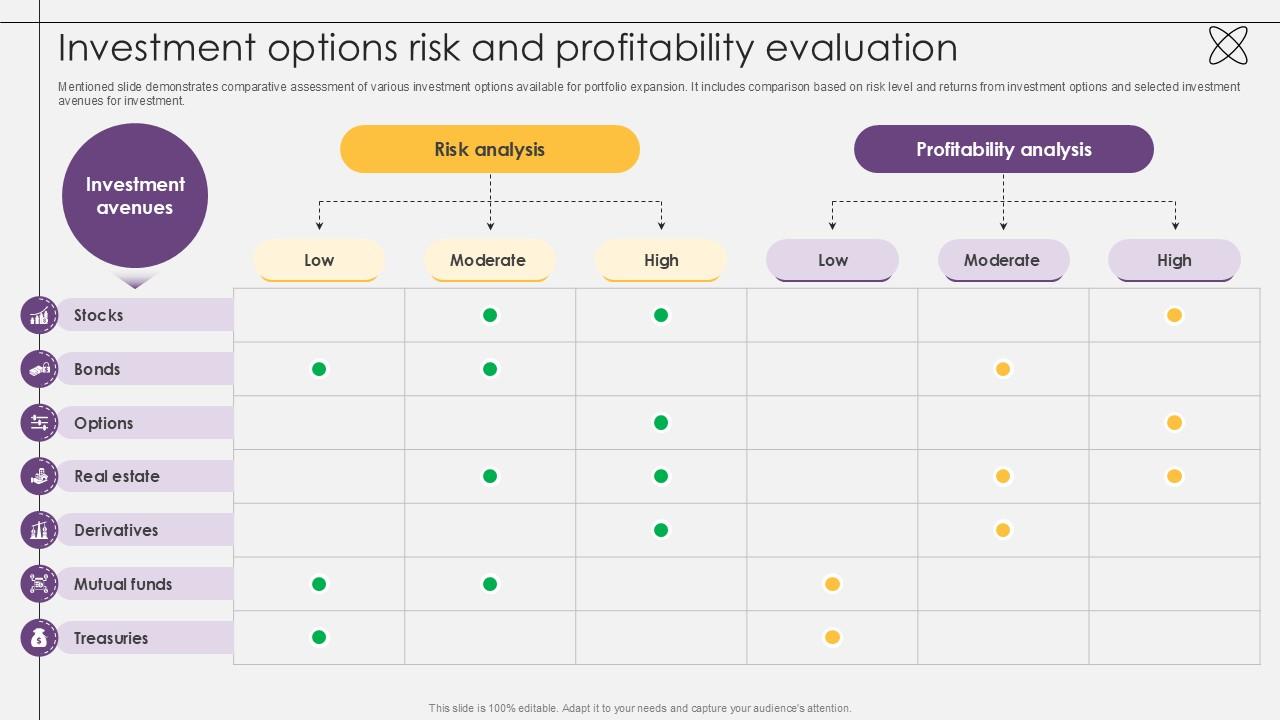 Investment Options Risk And Profitability Evaluation Investment Fund PPT Slides