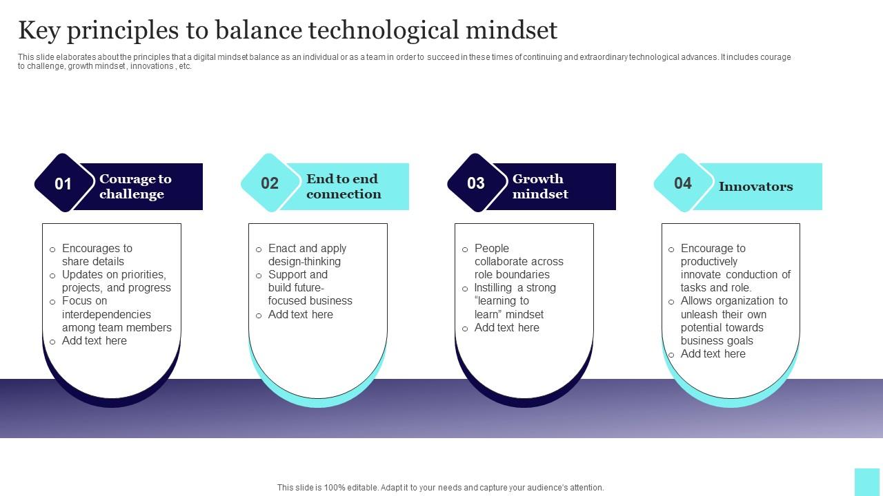 Key Principles To Balance Technological Mindset Graphics Pdf