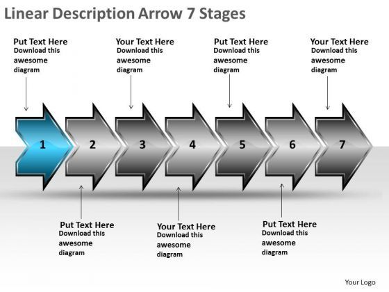 linear_description_arrow_7_stages_electrical_drawing_symbols_powerpoint_slides_1.jpg
