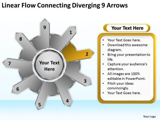 linear_flow_connecting_diverging_9_arrows_business_circular_spoke_network_powerpoint_slides_1.jpg