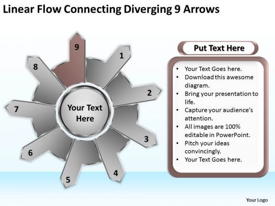 linear_flow_connecting_diverging_9_arrows_business_gear_process_powerpoint_templates_1.jpg