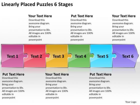 linearly_placed_puzzles_6_stages_work_process_flow_chart_powerpoint_slides_1.jpg