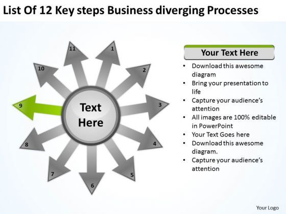 list_of_12_key_steps_business_diverging_processes_radial_diagram_powerpoint_templates_1.jpg