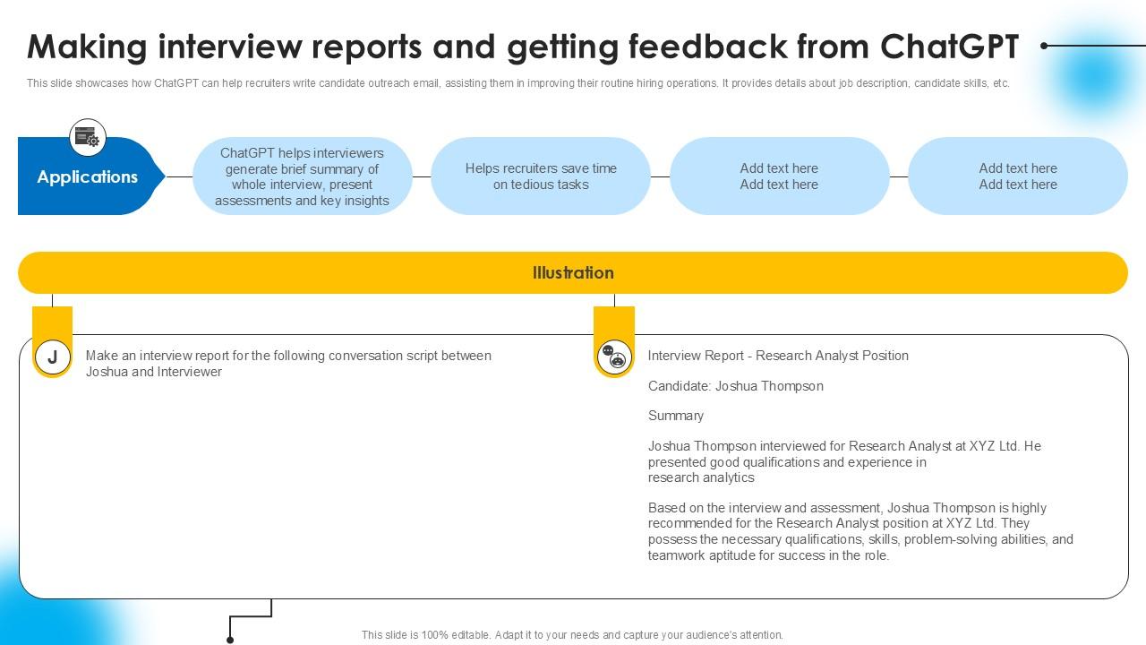 Making Interview Reports And AI Powered Recruitment Enhancing Ppt Sample AI SS V