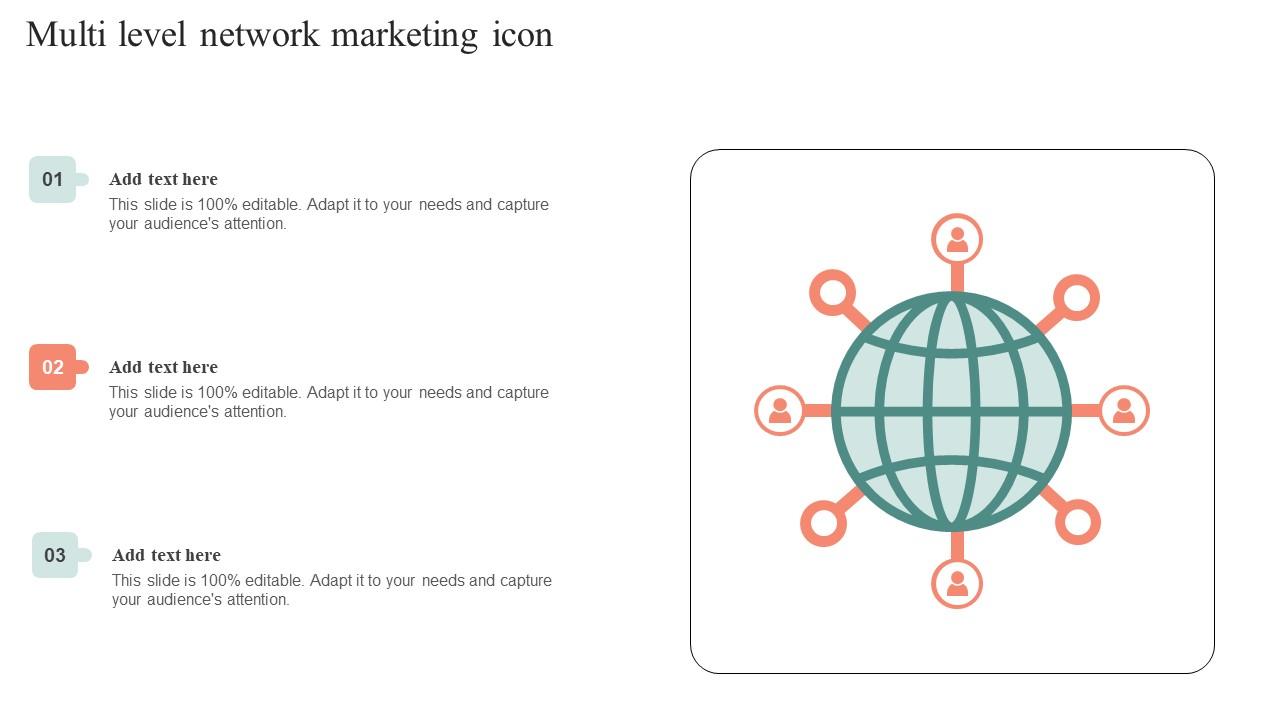 Multi Level Network Marketing Icon Portrait Pdf