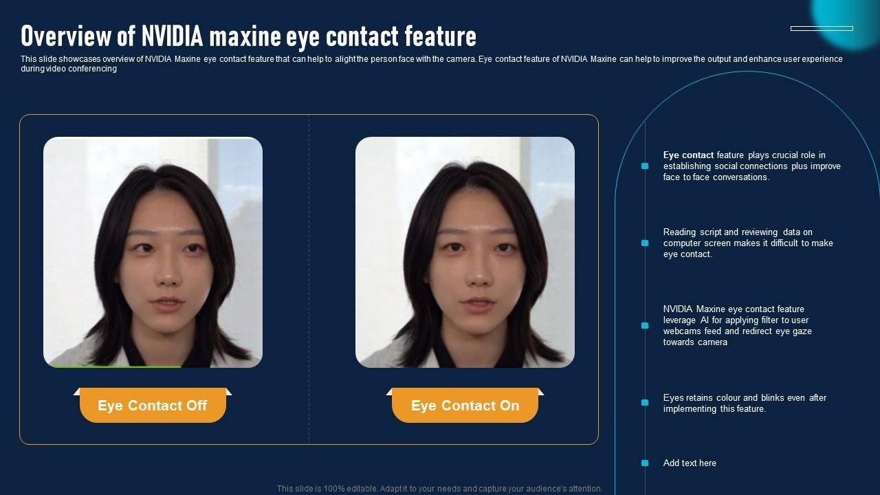 NVIDIA AI To Improve Virtual Communication Overview NVIDIA Maxine Eye Contact Pictures Pdf