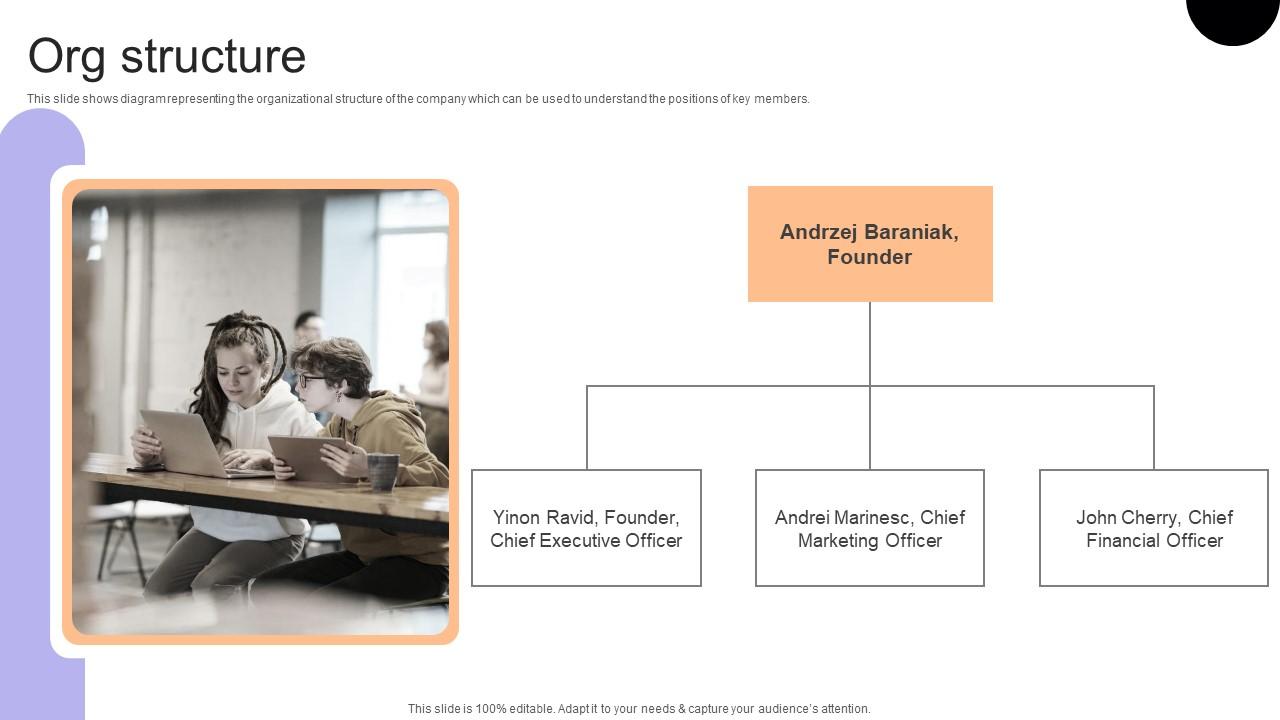 Org Structure Financial Consulting Platform Fundraising Pitch Deck Template Pdf
