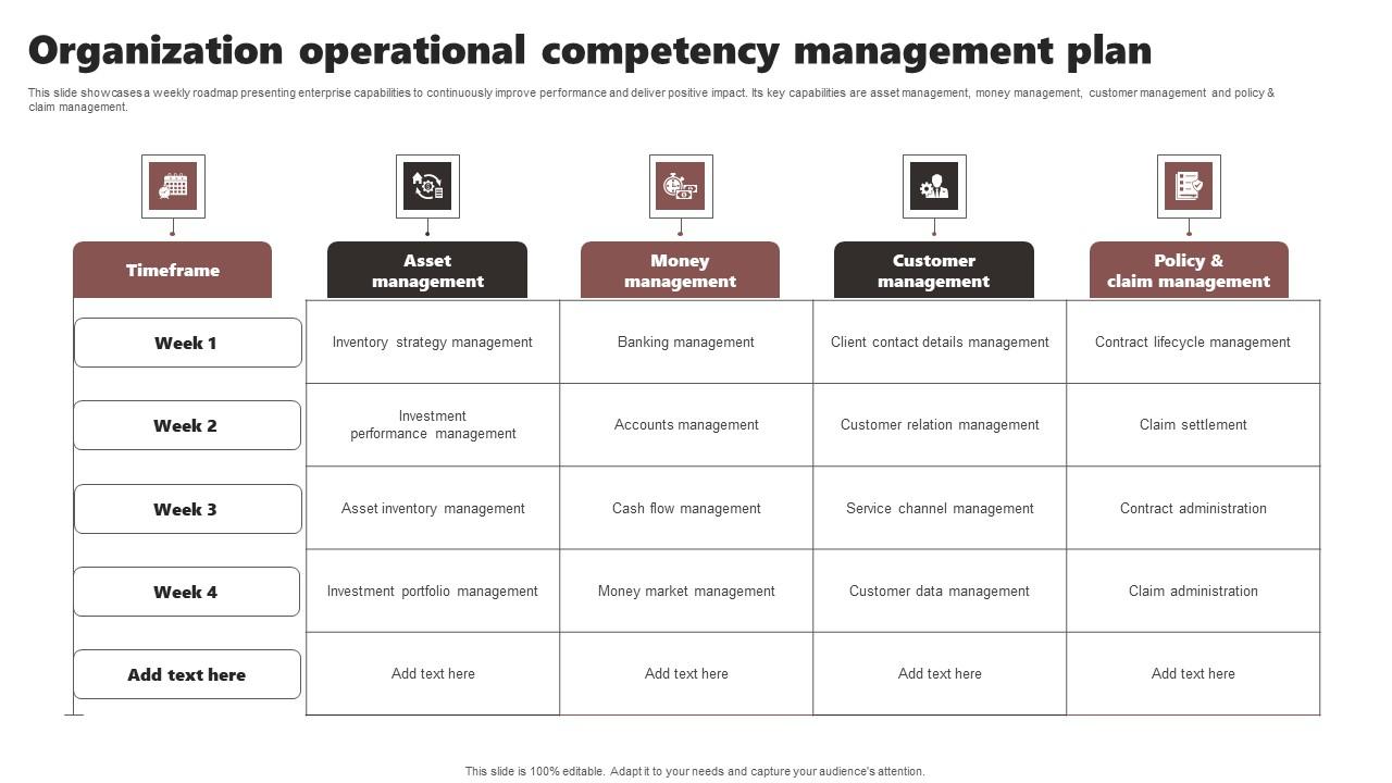 Organization Operational Competency Management Plan Template Pdf