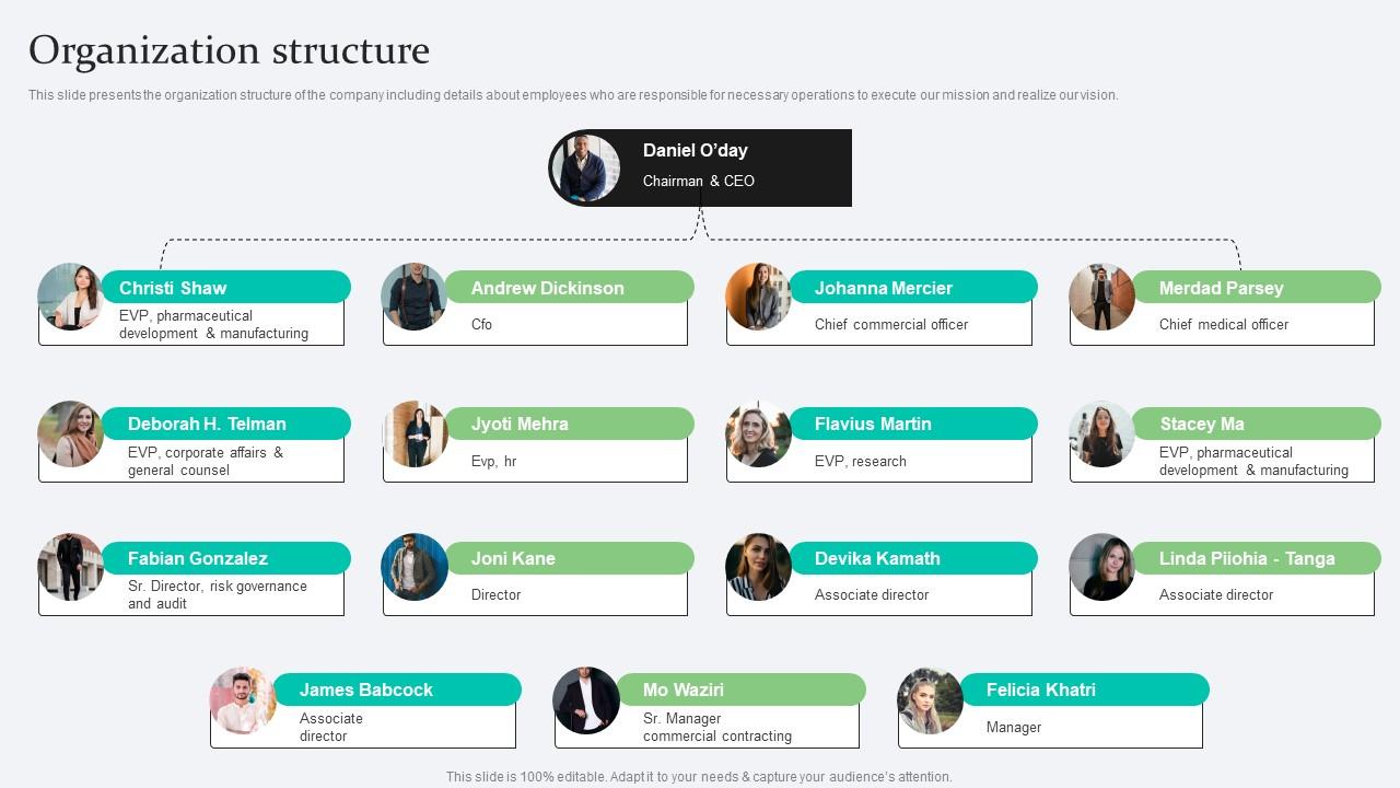 Organization Structure Biopharma Research Organization Pitch Deck