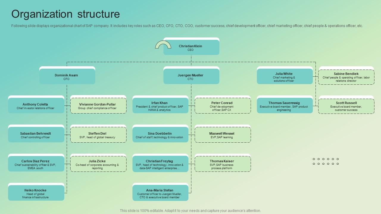Organization Structure Enterprise Software Solution Providing Company Profile CP SS V