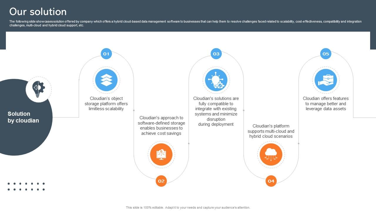 Our Solution Data Management Company Investor Funding Pitch Deck