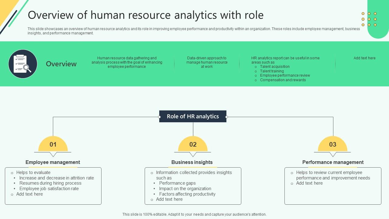 Overview Of Human Resource Analytics With Role Analysing Hr Data For Effective Decision Making