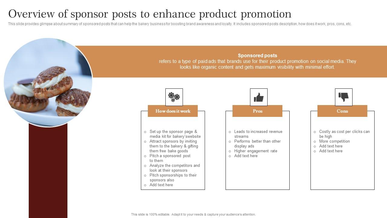 Overview Of Sponsor Posts To Enhance Strategic Advertising Plan For Bakehouse Information Pdf