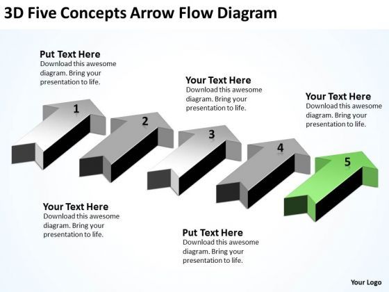 parallel_processing_definition_3d_five_concepts_arrow_flow_diagram_powerpoint_slides_1.jpg