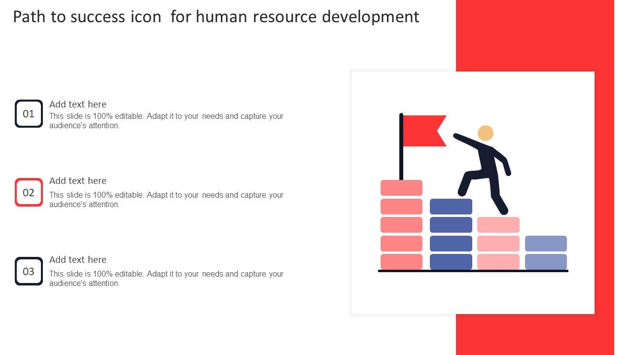 Path To Success Icon For Human Resource Development Clipart Pdf