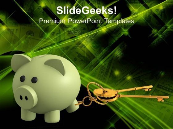 piggy_bank_tied_to_golden_keys_financial_powerpoint_templates_ppt_backgrounds_for_slides_0213_title.jpg