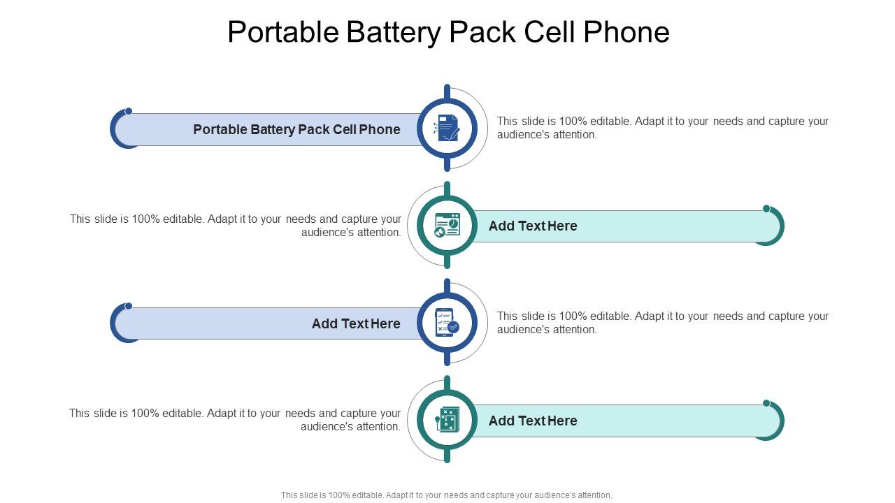 Portable Battery Pack Cell Phone In Powerpoint And Google Slides Cpb
