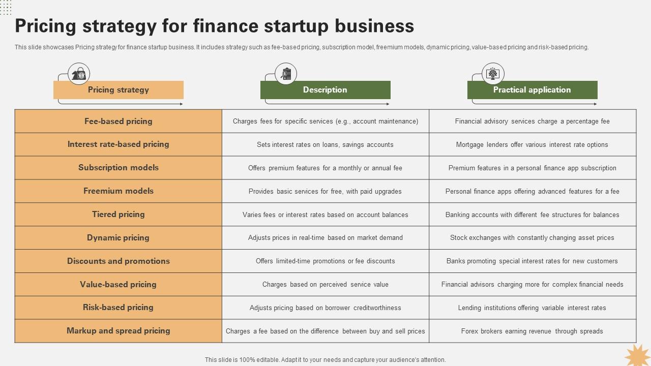 Pricing Strategy For Finance Startup Business Strategy For Launching A Financial Strategy SS V