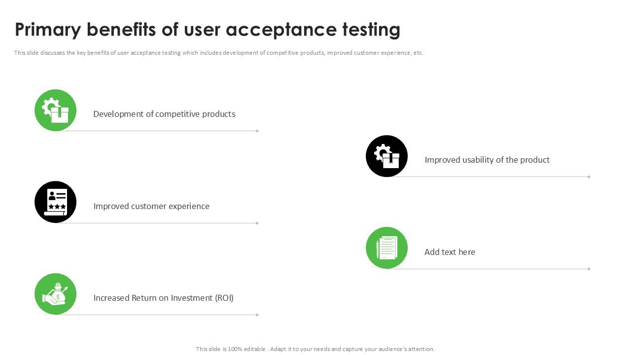 Primary Benefits Of User Acceptance Testing PPT Slides