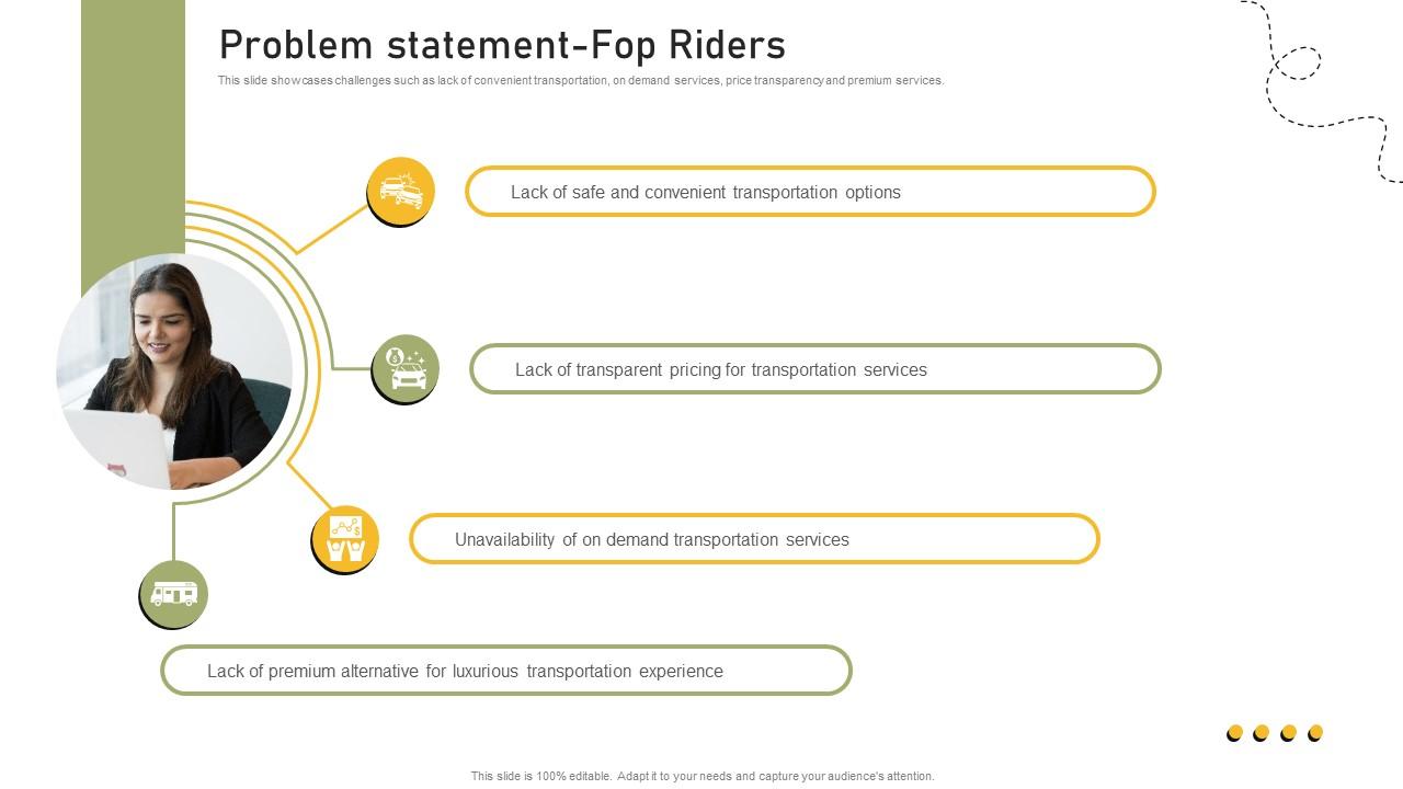 Problem Statement Fop Riders Shared Transportation Platform Business Model BMC SS V
