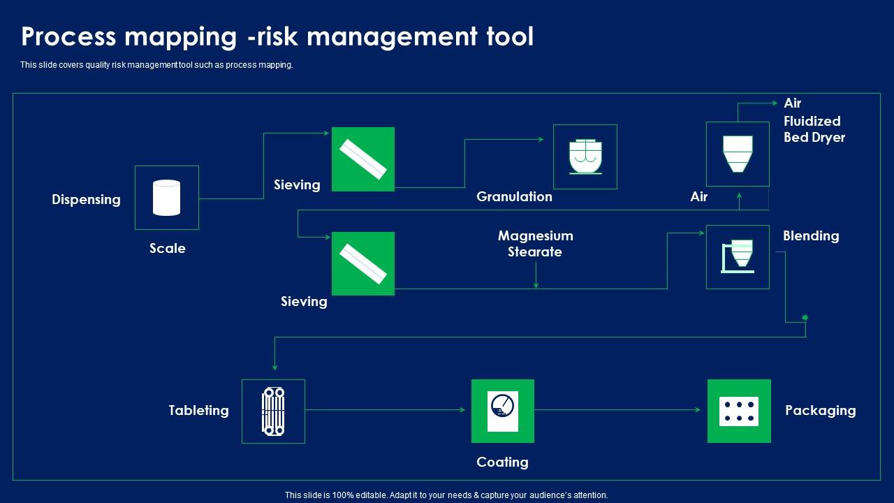 Process Mapping Risk Management Tool Quality Risk Assessment Mockup PDF