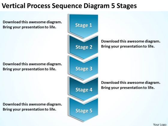 process_sequence_diagram_5_stages_small_business_plan_samples_powerpoint_templates_1.jpg