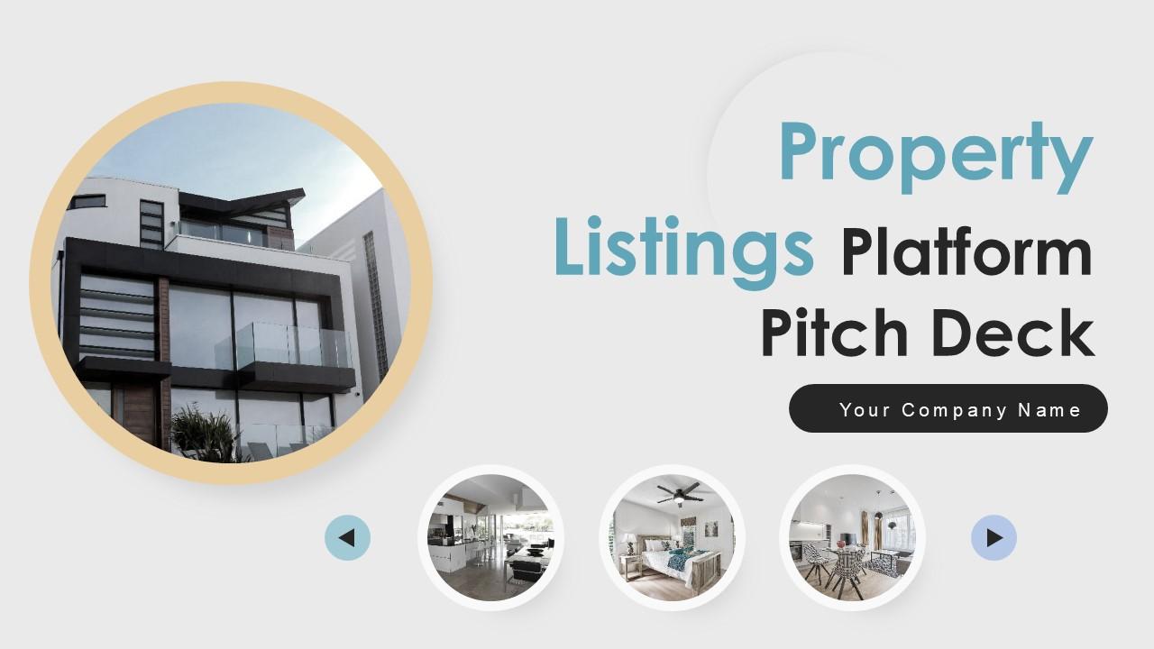 Property Listings Platform Pitch Deck Ppt Template