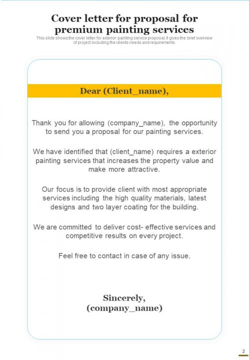 Proposal For Premium Painting Services Example Document Report Doc Pdf Ppt