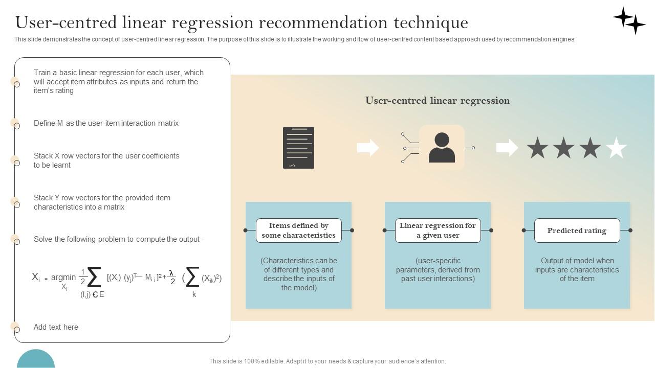 Recommender System Implementation User Centred Linear Regression Recommendation Portrait Pdf