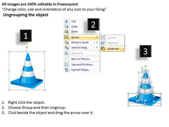 Sales Diagram Traffic Cones Strategic Management