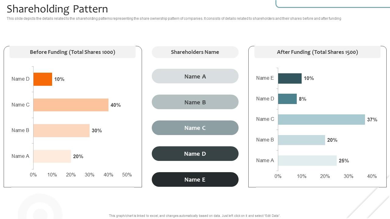 Shareholding Pattern Virtual Learning Environments VLE Investor Funding Elevator Pitch Deck