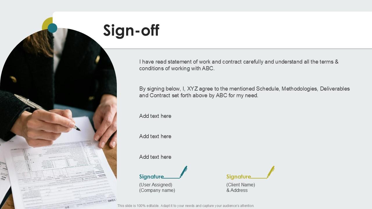 Sign Off PPT Template SS