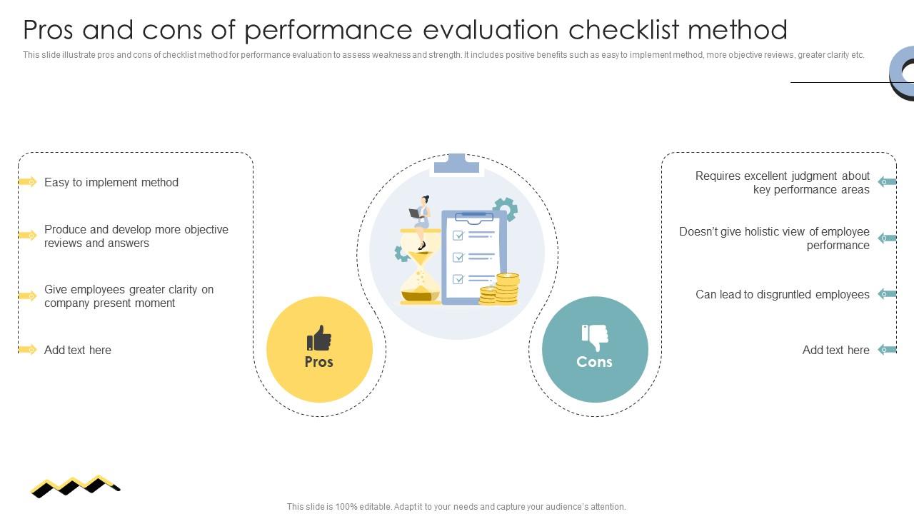 Skill Enhancement Performance Pros And Cons Of Performance Evaluation Checklist Method