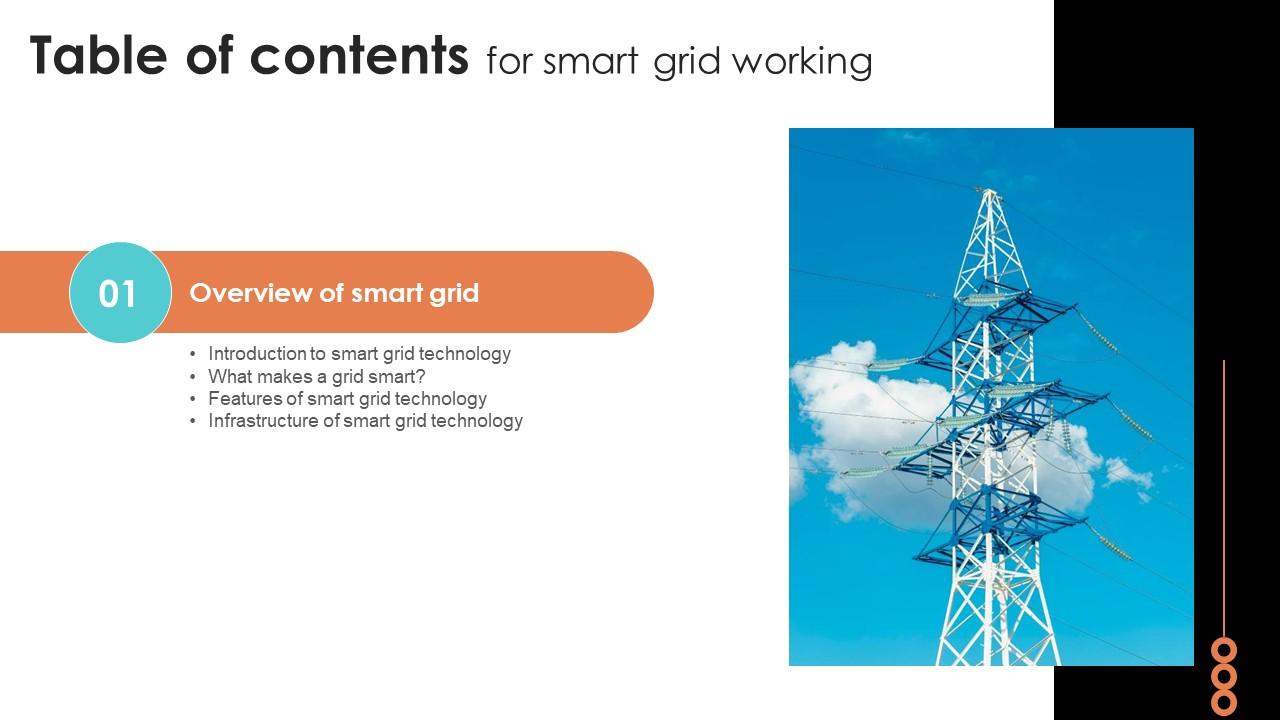 Smart Grid Working Table Of Contents