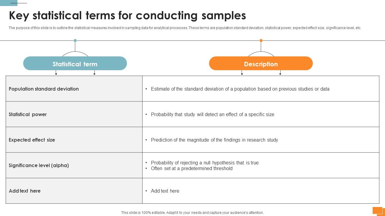 Statistical Tools For Evidence Key Statistical Terms For Conducting Samples
