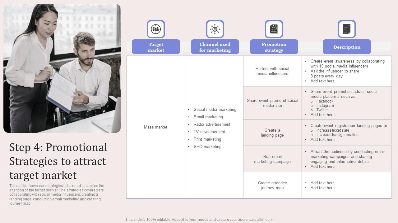 Step 4 Promotional Strategies To Attract Target Virtual Event Promotion To Capture Formats Pdf