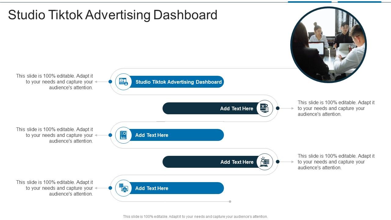 Studio Tiktok Advertising Dashboard In Powerpoint And Google Slides Cpb