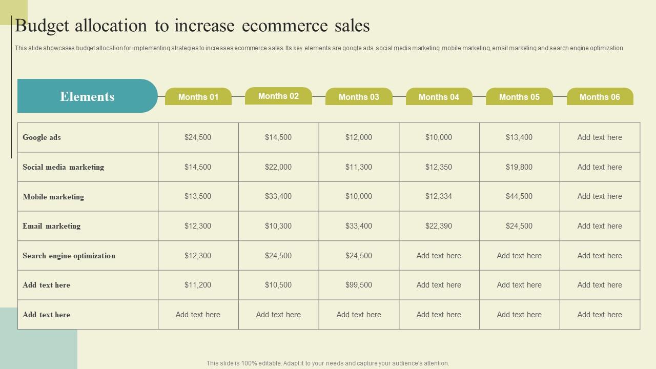 Successful Guide For Ecommerce Promotion Budget Allocation To Increase Background Pdf
