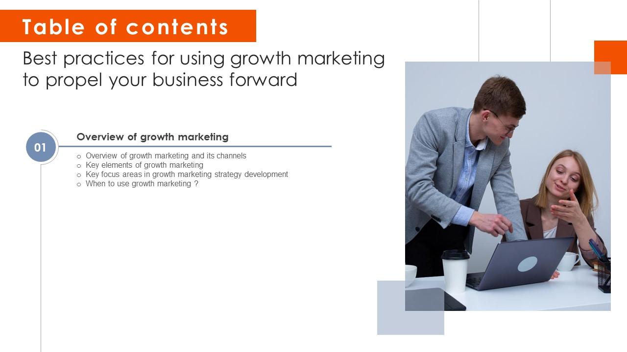 Table Of Contents Best Practices For Using Growth Marketing To Propel Your Business Forward